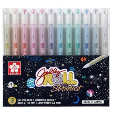 Imagem de Canetas de tinta gel gelly roll stardust  cores brilhantes e sortidas,