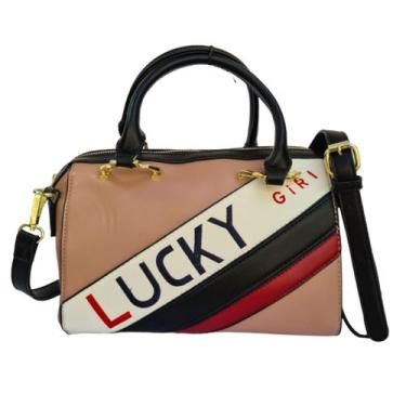 Imagem de Bolsa Feminina Mão Ombro Transversal Estruturada Média Estilosa Bau Ca