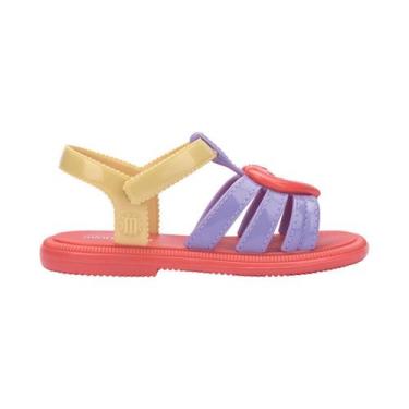 Imagem de Sandália Mini Melissa Hip Lovely Infantil Vermelho Lilás, Vermelho, Li