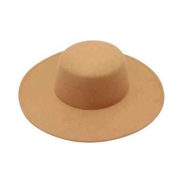 Imagem de Chapéu Fedora De Lã Elegante Com Aba Larga Para Festas Formais - NONE,
