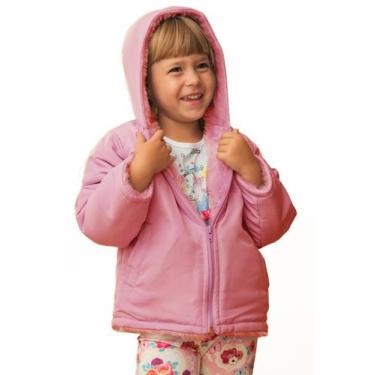 Imagem de Jaqueta Infantil Forrado Com Pelúcia grossa e capuz Inverno - BLACK SA