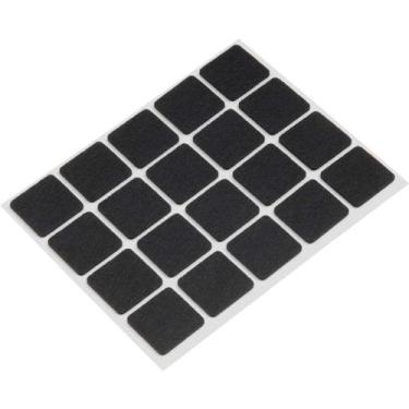 Imagem de Feltro Autoadesivo 22mm X 22mm Preto 20 Peças para Pés de Máquinas e M