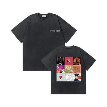 Imagem de Camiseta Masculina Oversized Vintage Kanye West Com Estampa De Urso De