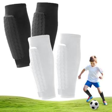 Imagem de Caneleiras de Futebol Jomhtivl com Proteção de Impacto em Colmeia