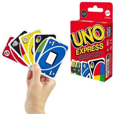 Imagem de Jogo De Cartas Uno Express Baralho Versão Rápida Do Original Mattel JD