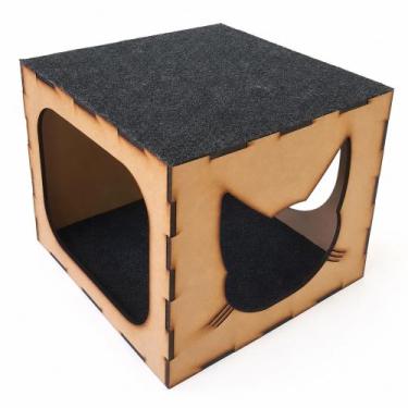 Imagem de Brinquedo para Gato 3 em 1 com Carpete Arranhador Nicho Toca MDF 6mm 3