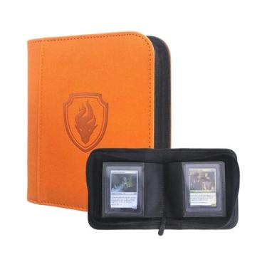 Imagem de Álbum De Cartas À Prova d'Água Em Couro PU Com Zíper, 32 Slots Para Ca