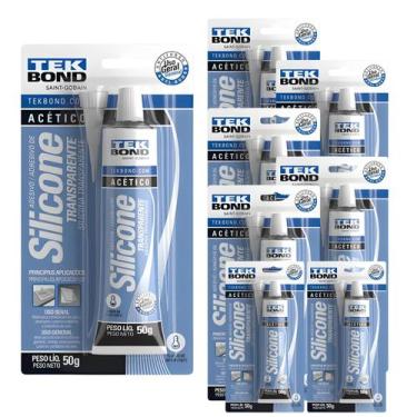 Imagem de 8 Unidades Silicone Acético Incolor 50g Tekbond