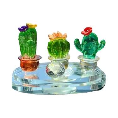 Imagem de Figurinhas De Cacto Em Resina Artesanais Miniaturas Fofas 4pcs/pack De