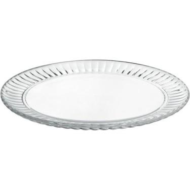 Imagem de Prato para Bolo Home&Co 2x31cm Vidro Transparente Mesa Posta Jantar e 