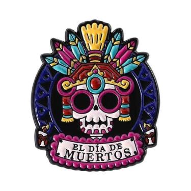 Imagem de Pins De Esmalte E Broches De Lapela Com Tema Caveira Catrina Do Dia Do