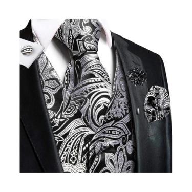 Imagem de Colete Masculino Jacquard Para Casamento E Festa De Negócios, Conjunto