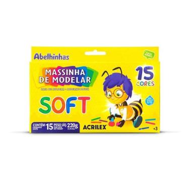 Imagem de Massinha de Modelar Soft 220g - 15 Cores - Acrilex