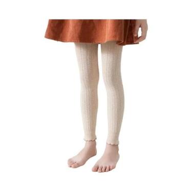 Imagem de Leggings De Algodão Com Renda Para Meninas, Calças Justas Para Criança