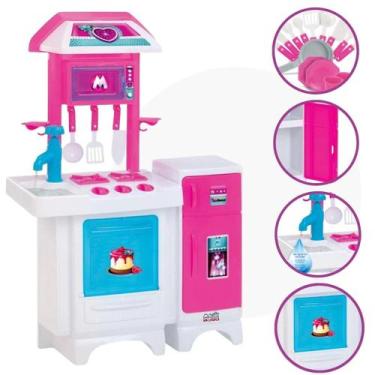 Imagem de Cozinha Infantil Completa Torneirinha Sai Agua De Verdade - Magic Toys