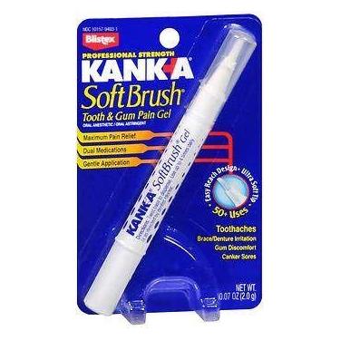 Imagem de Gel para dor de dentes e gengivas AISZG Kank-A Soft Brush, pacote com 