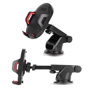 Imagem de Suporte de telefone celular com ventilação de ar, suporte de telefone com ventosa universal braçadeira fácil braço longo ultra estável ajustável para painel