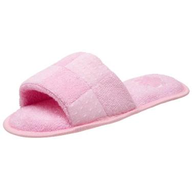 Imagem de MUK LUKS Emblema feminino I Luv Planet Earth Scuff, Morango, Small (US Women's 5-6 M)