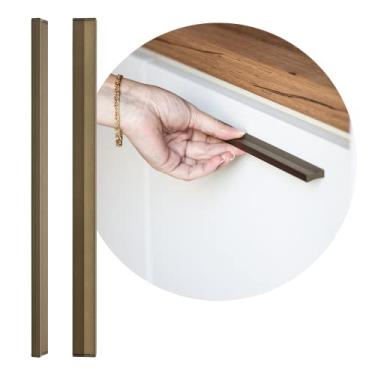 Imagem de Puxador De Guarda Roupa Slim Porta Moveis Alumínio 256mm ASA (Bronze Fosco)