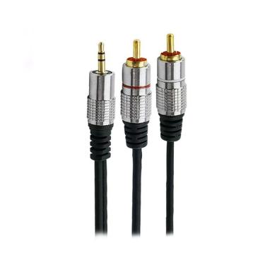 Imagem de Cabo De Audio P2   2 RCA Nickel Fitz 2mts 018-0702 Preto - Santana 