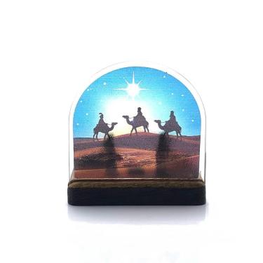 Imagem de Mini Presépio Natal Oval Acrílico