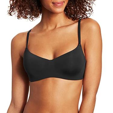 Imagem de Maidenform Sutiã sem fio feminino Pure Comfort No Show Gola Redonda DM7682, Preto, XX-Large