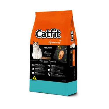 Imagem de Ração Para Gatos Adultos Peixe Catfit Gourmet 10,1Kg