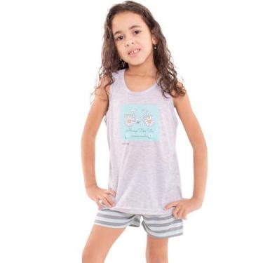 Imagem de Pijama Infantil De Verão Para Menina Com Pompom Victory