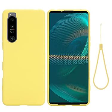 Imagem de YUNCHAO Caixa de telefone Para Sony Xperia 1 IV Caixa de telefone de silicone líquido de líquido puro de cor líquida capa para celular