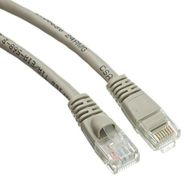 Imagem de CableWholesale Cabo de conexão Ethernet Cat6a cinza de 30 cm, sem encaixe/inicialização com conector RJ45, 500 MHz, 24 AWG, UTP (par trançado não blindado) cobre trançado, cabo de conexão de Internet
