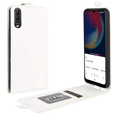 Imagem de YUNCHAO Caixa de telefone Para Wiko Exibir 4/4 Lite R64 Textura Única Caixa De Couro Vertical Vertical Caixa Com Slots De Cartão e Moldura De Fotos capa para celular