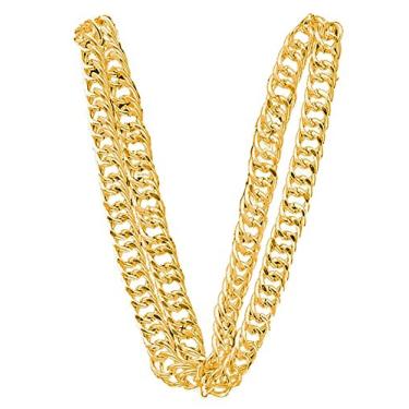 Imagem de Rubies Boys Forum Novelties acessório de fantasia de corrente de pescoço dos anos 80, dourado, tamanho único para festas temáticas e Halloween, Prata, tamanho nico