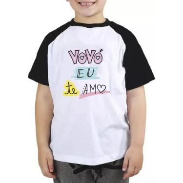 Imagem de Camiseta Infantil Vovó Eu Te Amo Rosa Presente Blusa Camisa - Mago Das