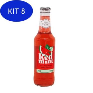 Imagem de Kit 8 Gin Com Mix De Frutas Easy Booze Gim Red Mint 275ml