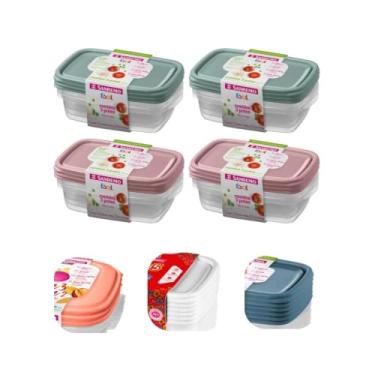 Imagem de Conjunto com 12 Potes Plásticos Herméticos, Tampa Fácil, 785ml - Sanremo Cor:Sortidos