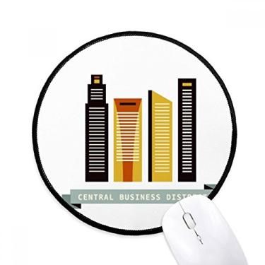 Imagem de DIYthinker Singapore Central Business District Mouse Pad Desktop Office Tapete redondo para computador