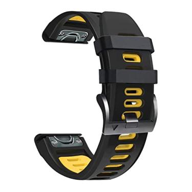 Imagem de HAZELS Pulseiras de substituição para relógio inteligente Garmin Fenix 7 7X 6 6X 5X 5 3HR Forerunner935 945 Pulseira de silicone de liberação rápida Correa (Cor: Cor D, Tamanho: 22mm Fenix 6 6Pro)