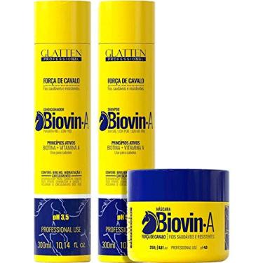 Imagem de Glatten Professional Biovin A - Kit de Crescimento Biotina + Vitamina A Trio (3 Produtos)