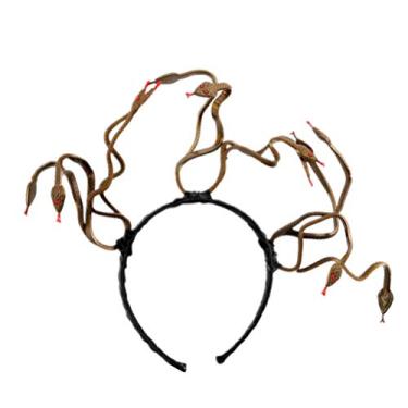 Imagem de Minkissy Tiara de Halloween Medusa Snake Headpiece Metal Snack Halloween Hair Hoop Cobra Hair Jewelry Party Headdress para mulheres, festa de Halloween (cor aleatória)