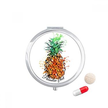 Imagem de Porta-comprimidos de frutas tropicais com abacaxi laranja