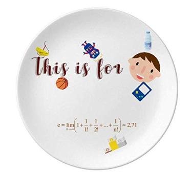 Imagem de Mathematical Formula Suporte de cálculo de expressão Prato de porcelana Jantar Prato Redondo Masculino