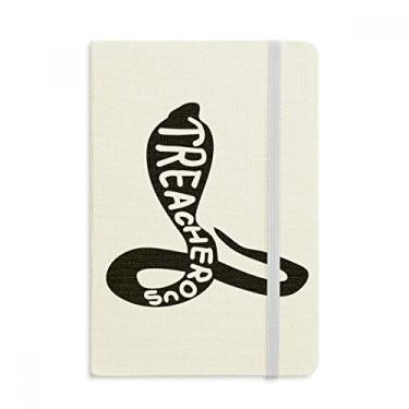 Imagem de Caderno de cobras pretas com desenho de animal natural, capa dura oficial, diário clássico