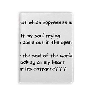 Imagem de Diário de capa macia com citação de poesia Soul Knocking On Heart