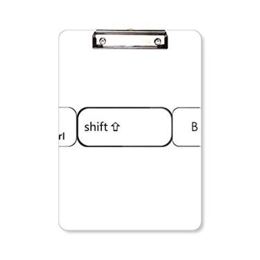 Imagem de Símbolo de teclado ctrl Shift B prancheta pasta bloco de escrita placa de apoio A4
