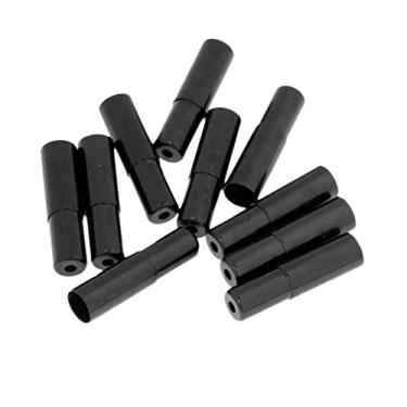 Imagem de Inzopo 10 peças de cabo de câmbio de bicicleta tampas de extremidade capa freio fio fio virolas 4mm 5mm - preto, 5mm