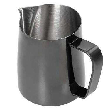 Imagem de Jarra de café, fabricação de arte de café de aço inoxidável, copo de espuma, copo de espuma de leite, para café doméstico (titânio preto, 350 ml)
