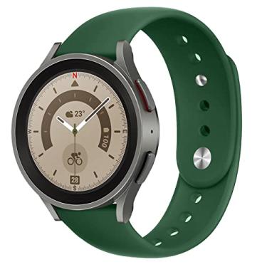 Imagem de Pulseira de relógio de 22 mm, compatível com Samsung Galaxy Watch 3 45 mm/Gear S3 Frontier/S3 Classic para Samsung Galaxy Watch 46 mm, pulseira de silicone respirável para mulheres homens esportes pulseira impermeável, Alfalfa