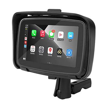 Imagem de XRC TECH Tela sensível ao toque IPS HD de 5 polegadas, navegador GPS portátil para motocicleta, sem fio CarPlay/Android Auto, IPX7 à prova d'água Bluetooth, para todas as motocicletas