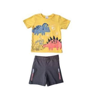 Imagem de Conjunto Masculino Infantil Camiseta Manga Curta E Bermuda - Elian