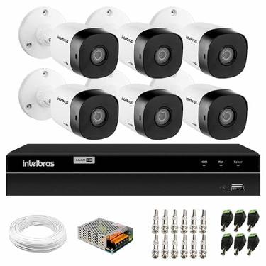 Imagem de Kit 6 Câmeras Intelbras VHD 1230 B Bullet Visão Noturna 30m Índice de Proteção IP67 + DVR Intelbras MHDX 1208 8 Canais